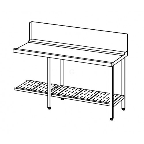 Winterhalter Ablauftisch 1700 mm für PT Serie BR 712 Skizze