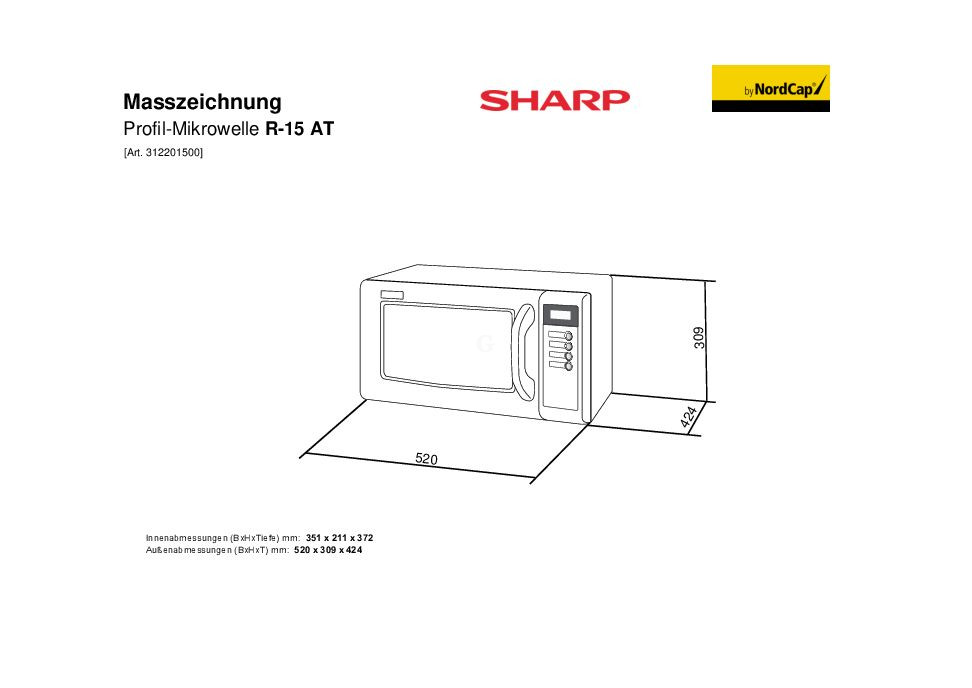 Forno a microonde SHARP professionale 1000 Watt digitale inox Modello  R-15AT