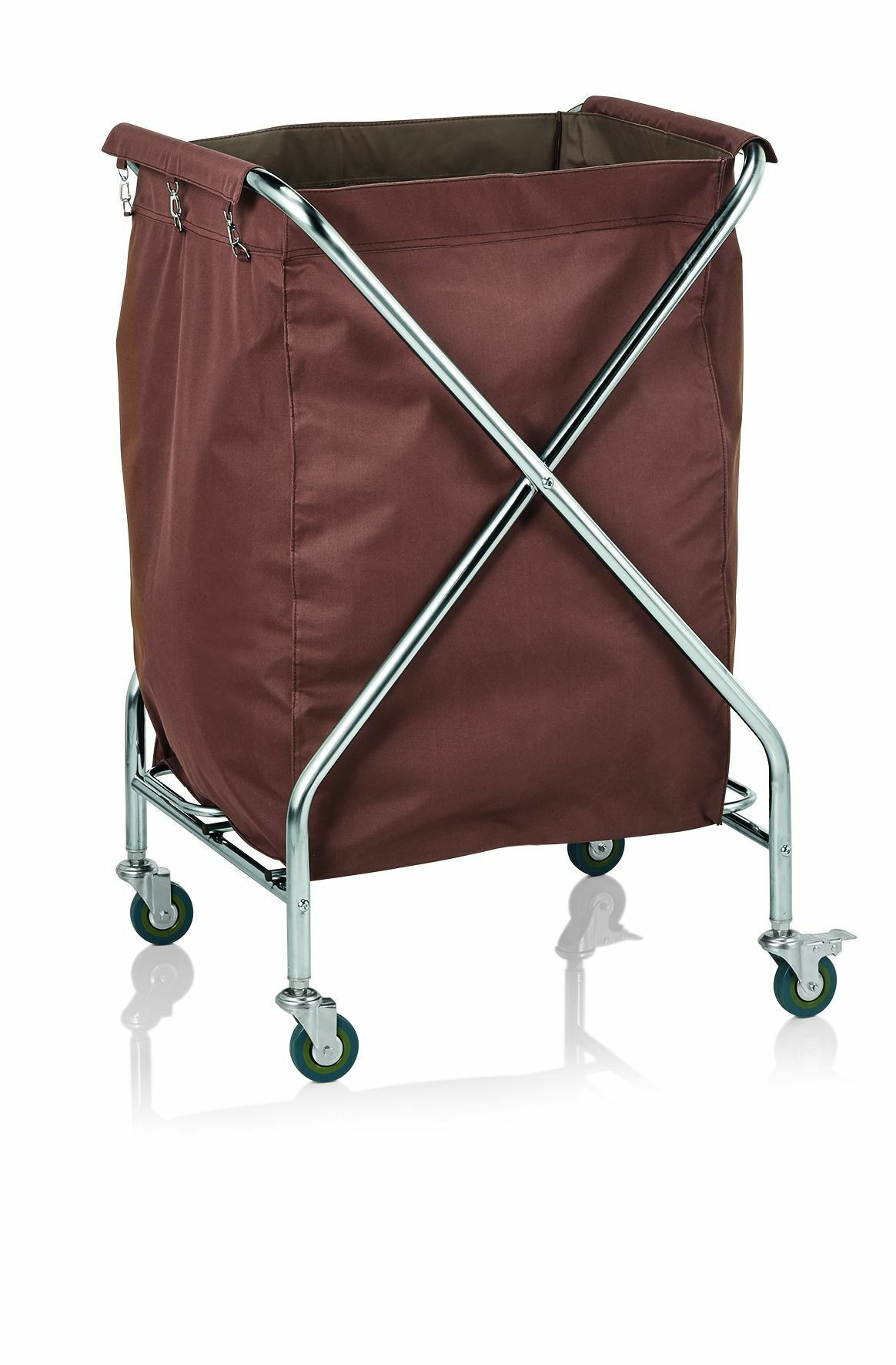 WAS Wäschewagen 330L - Stahl/Polyethylen Wäschekorb Mit 2 Rollen