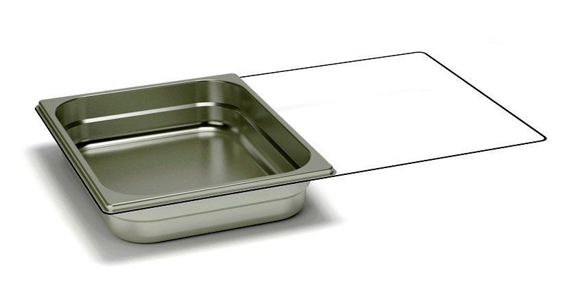Rieber Behälter 2x GN 1/2 100 tief  Gastronormbehälter  Edelstahl mit Saugdeckel 