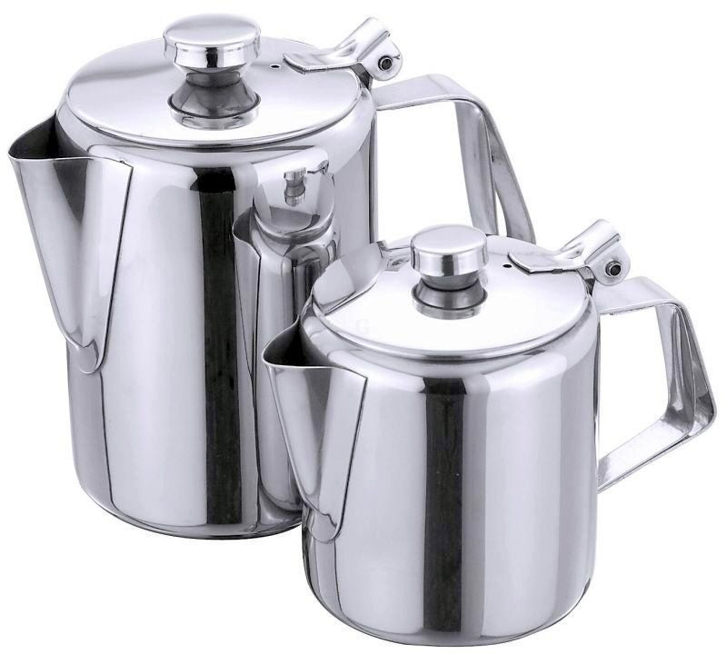 Edelstahl mit Scharnierdeckel Contacto Kaffeekanne 2 l Höhe 21 cm 