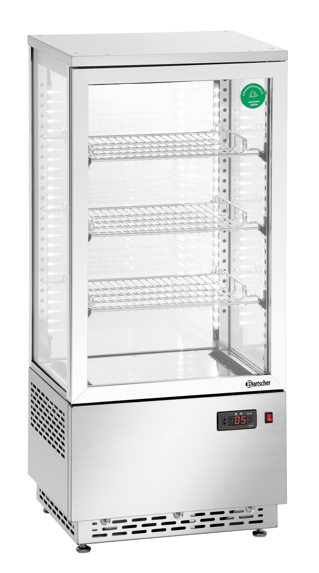 Bartscher Mini-Kühlvitrine 78L Edelstahl | Gastrodax®
