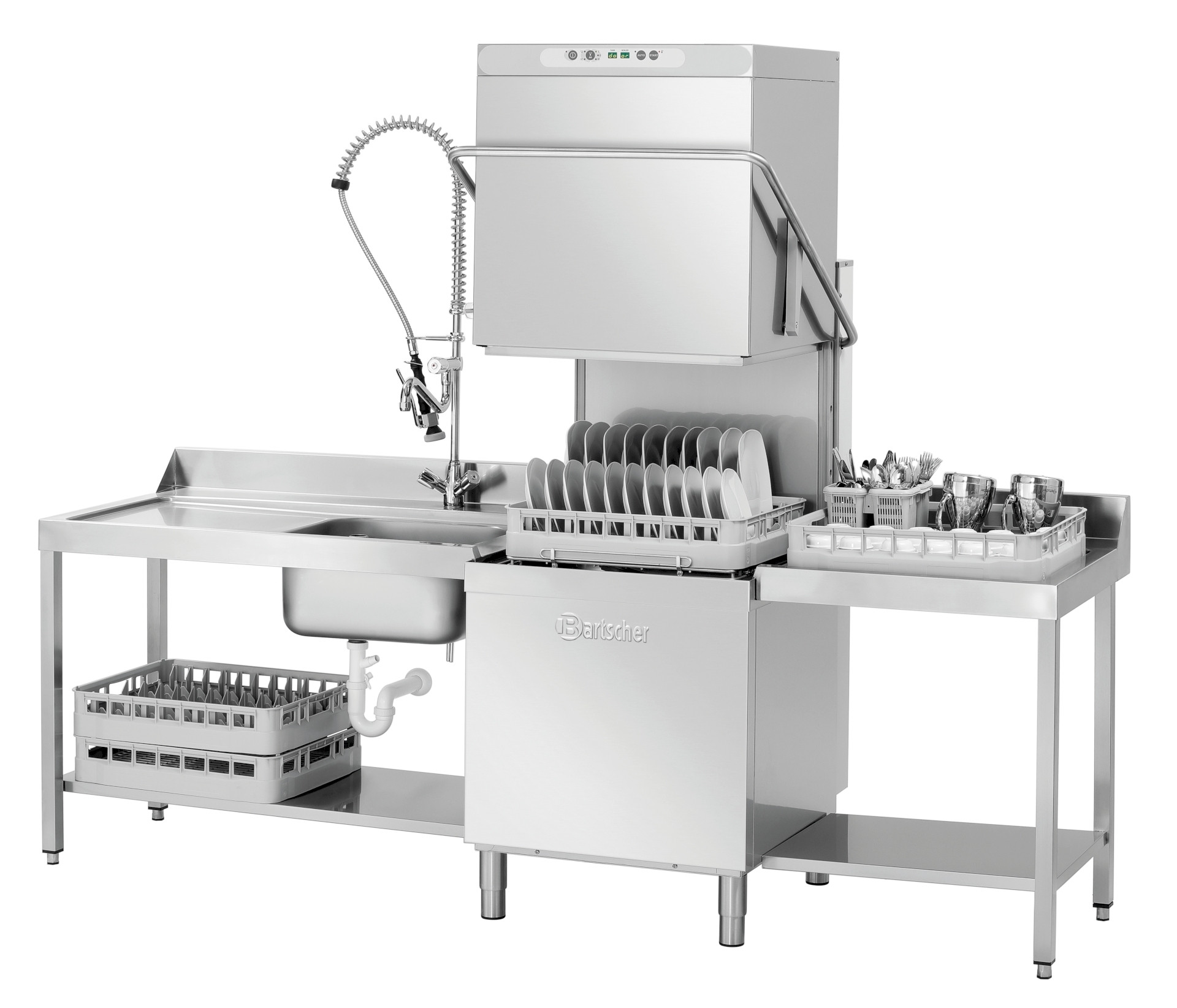 Bartscher Geschirrkorb TGS100-15 - Transparente Abdeckhaube 1410 Mm