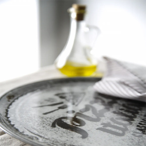 H+H 6er Set Pizzateller Premiere - Schwarze Mehrzweckteller 32cm, Spülmaschinenfest