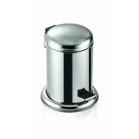 WAS Treteimer mit Kunststoffeinsatz 3 Liter Ø 17 cm Edelstahl