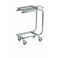 WAS Müllbeutelwagen 51 x 35 x 80 cm 4 Rollen Chromnickelstahl-20