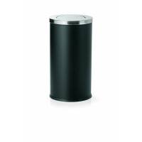 WAS Mülleimer mit Schwingdeckel schwarz