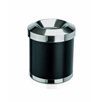 WAS Papierkorb feuerfest Ø 24 cm Höhe 30 cm schwarz pulverbeschichtet Edelstahl