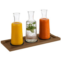 APS Buffetbrett für 3 Karaffen, dunkelbraun