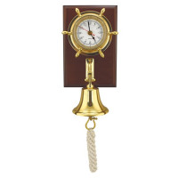 SeaClub Uhr und Glocke auf Holzbrett Hauptansicht