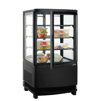 Bartscher Mini-Kühlvitrine 58L-SW, 2 Glastüren
