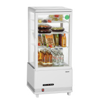 Bartscher Mini-Kühlvitrine 78L WE/L weiß