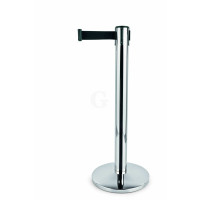 WAS Abgrenzungspfosten Largeflex hochglanzpoliert 4,5 m schwarz Edelstahl-20