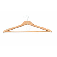 WAS Kleiderbügel mit Einkerbungen und Steg 44,5 x 1,2 x 23 cm Holz natur