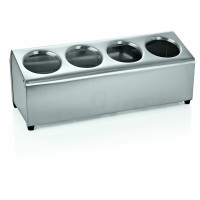 WAS Besteckbehälter für 4 Köcher Chromnickelstahl