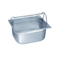 B.PRO Gastronorm-Behälter 8,9 Liter Edelstahl GN 1/2 mit Bügelgriffen-150 mm