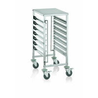 WAS GN Regalwagen 1/1 für 7 Behälter/14 Tabletts Chromnickelstahl