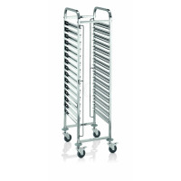WAS EN Regalwagen für 15 bis 30 Euronorm Tabletts 55 x 42,5 x 174 cm Chromnickelstahl-20