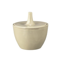 Seltmann Weiden BEAT Color Glaze Zuckerdose 0,27 l mit Relief , sandbeige