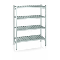 WAS Lagerregal System Klick-System 126,5 x 54 x 170 cm Aluminium/Polyethylen