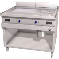 MKN Optima 850 Gas Griddleplatte 2 halb geriffelt