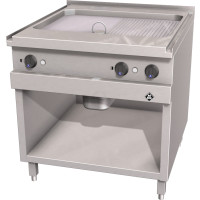 MKN Optima 850 Elektro Griddleplatte 2 Supra halb geriffelt