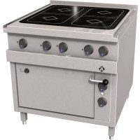 MKN Optima 850 Elektro Herd Vitro 4 mit E-Backofen 2/1 GN
