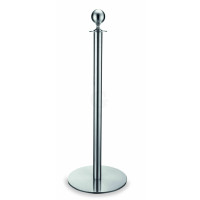 WAS Abgrenzungspfosten Classic mit flachem Fuß Kugel hochglanzpoliert Edelstahl-20