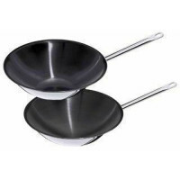 Contacto Wok Edelstahl, antihaft, rund, 5 l