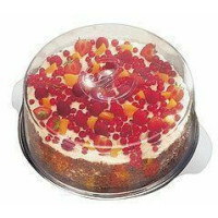 APS Tortenplatte/Edelstahl-Tablett mit Haube