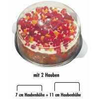 APS Tortenplatte/Edelstahl-Tablett mit 2 Hauben