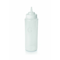 WAS 6 x Quetschflasche Ø 8 cm 0,95 Liter transparent Polyethylen