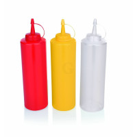 WAS 6 x Quetschflasche Ø 7 cm 0,7 Liter gelb Polyethylen