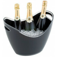APS Wein-/ Sektkühler Acryl/Polystyrol schwarz 35x27x25,5 cm
