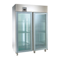 NordCap ALPENINOX COOL-LINE Glastürkühlschrank KU 1402-G Base