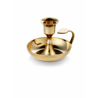 WAS 5 Kerzenhalter mit Griff Ø 10 cm Höhe 7 cm goldfarben Messing