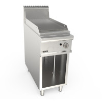 SARO Gasgriddleplatte 400mm breit Standgerät gerillt Mo