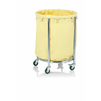 WAS Wäschewagen weiß Ø 60 cm Höhe 82 cm Chromnickelstahl Polyester-20