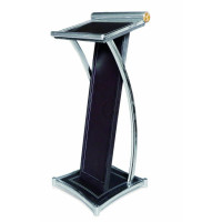 WAS Rednerpult 50 x 50 x 120 cm Edelstahl/Mittelteil aus Holz mit Kunststoffbeschichtung-20