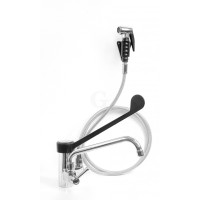 SARO Einloch-Mischbatterie + Schwenkhebel + Schlauch mit Vorspülbrause