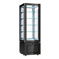 NordCap Panorama-Kühlvitrine LUXOR SLIM SCHWARZ