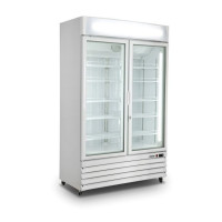 SARO Kühlschrank, 2 Glastüren - weiß, Modell G 885
