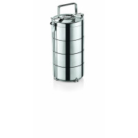 WAS Thermoetagentransportbehälter mit 4Speiseeinsätzen á 0,9 Liter Edelstahl-20