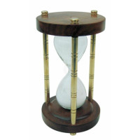 Sea Club Sanduhr Höhe 15 cm Messing/Holz