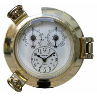 Sea Club Uhr, Thermo- & Hygrometer im Bullauge Mesing