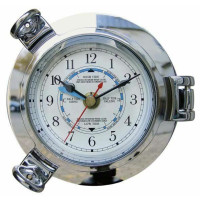 Sea Club Tidenuhr im Bullauge verchromt