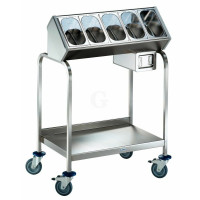 BLANCO Besteck- und Tablettwagen BT 400 Kunststoffrollen ohne Serviettenspender