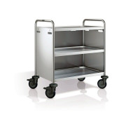 B.PRO Servierwagen SW 8 x 5 - 3 Kunststoffrollen inkl. CNS Verkleidung