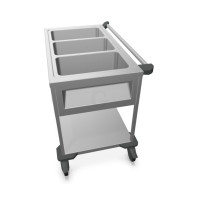 B.PRO Speisenausgabewagen SAW-L 3 Beheizt Offen für Anfahrwand