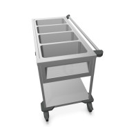 B.PRO Speisenausgabewagen SAW-L 4 Beheizt Offen für Anfahrwand